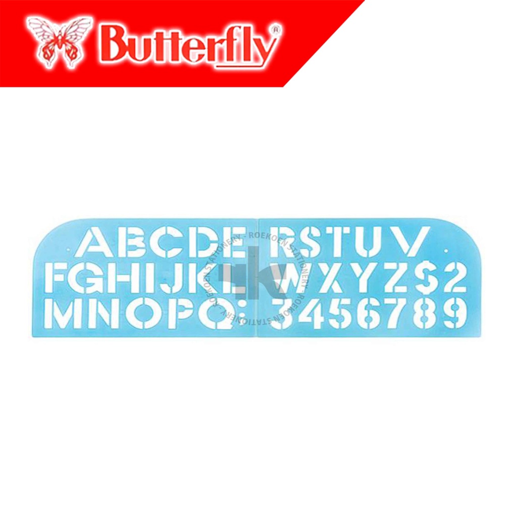 

Butterfly Alphabetical Template Penggaris Sablon HA-190 (40.1 x 12 cm)