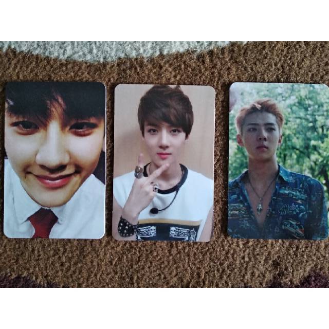 Photocard exo sehun mama A , kokobop private d.o kyungsoo love me right chinese ver by smtown museum