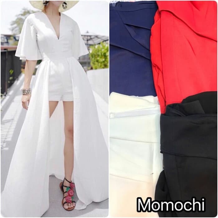 Jumpsuit Wanita Murah Jumpsuit Korea Import Baju Pesta MomochiJumpsuit   Navy  S