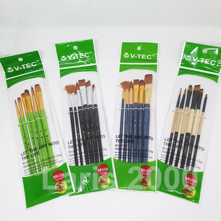 

Kuas Lukis Set Akrilik / Cat Minyak / Cat Air / Brush Acrylic Vtec