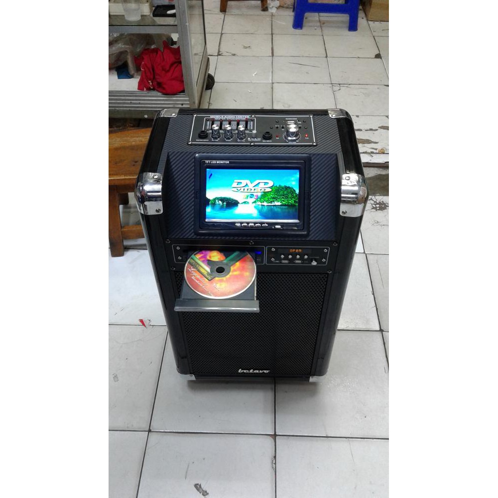 speaker portable with DVD monitor display 7 inc Betavo 10 inc  Murah