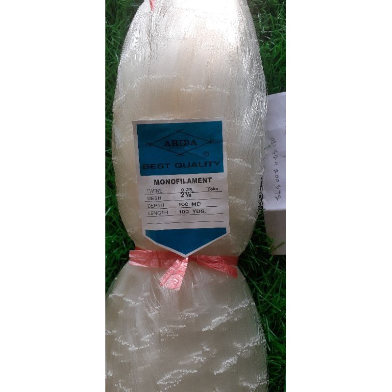 jaring ikan arida senar 025. 2 1/4 inch mata 100 x panjang 100 yoko ori