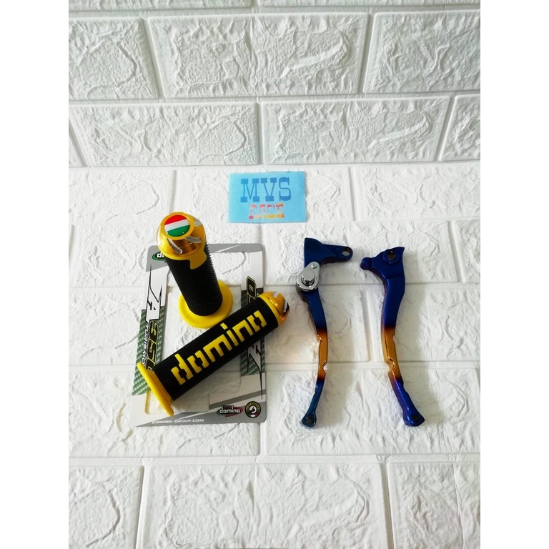 Handle Rem Twotone Cnc + Handgrip Domino Jalu Cnc = Fazzio, Mio J, Mio Gear, Mio M3.Soul GT 125, Fin