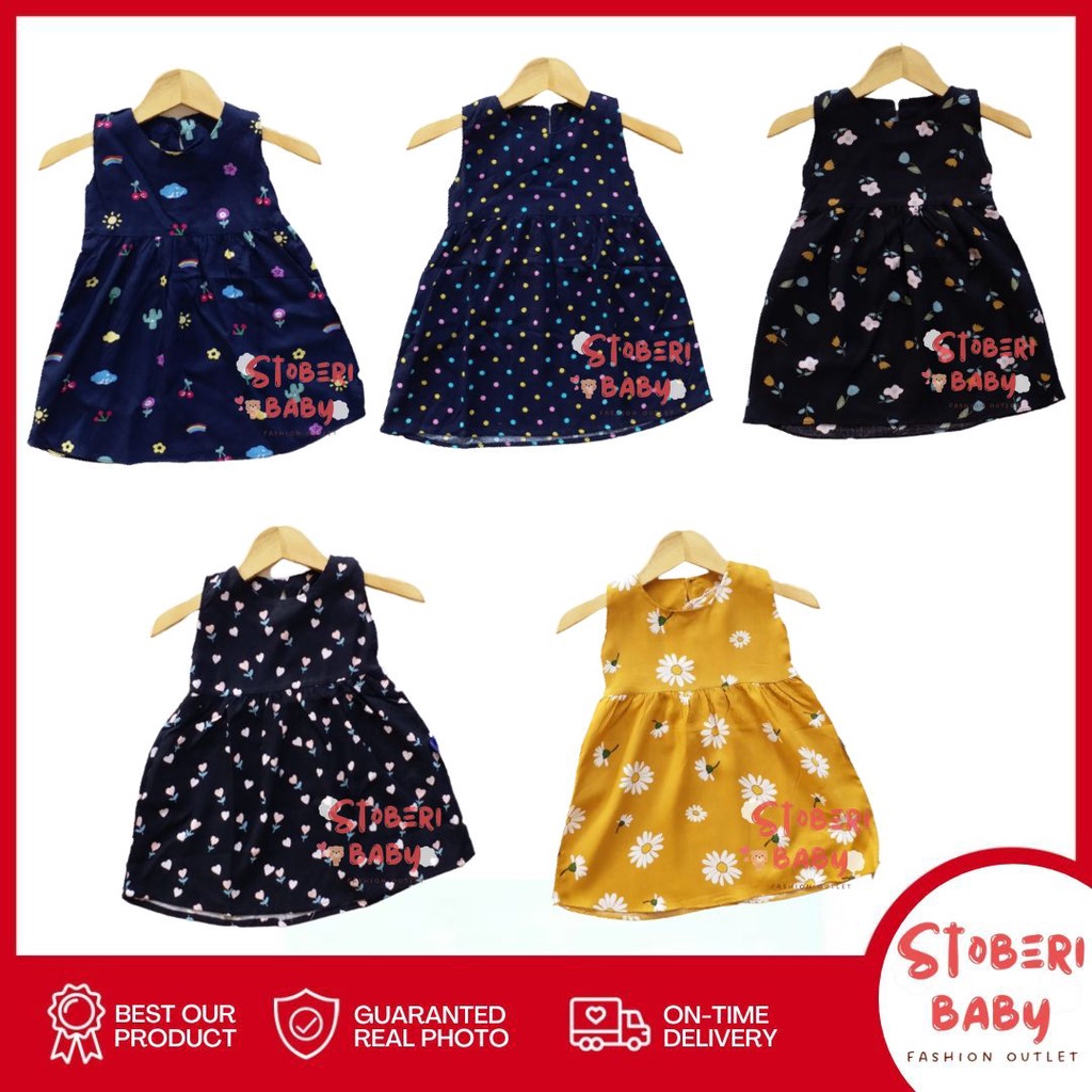 stoberi baby -  BBB DRESS SELLENAA dress anak perempuan bayi motif bunga lucu PART2