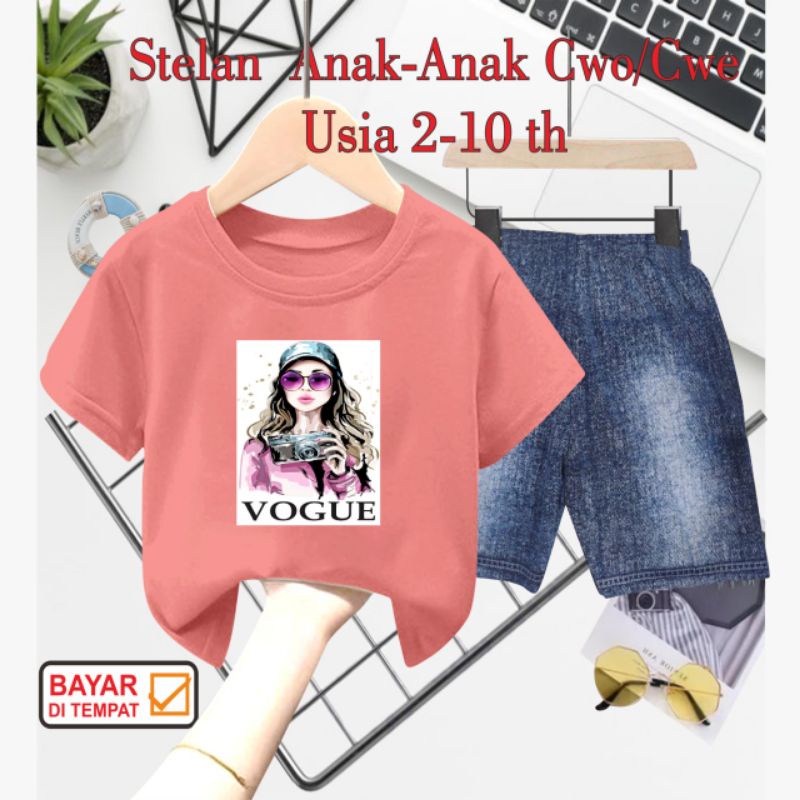 ((IB))SETELAN ANAK PEREMPUAN SEMI JEANS/V0QU3 CEWEK DIGITAL SABLON