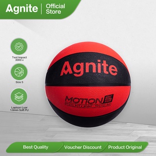 Agnite Basketball / Bola Basket Size #5 Warna Terang Indoor Outdoor High Quality F1121