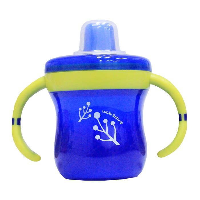 Lucky baby spout cup with handle - snipee - biru