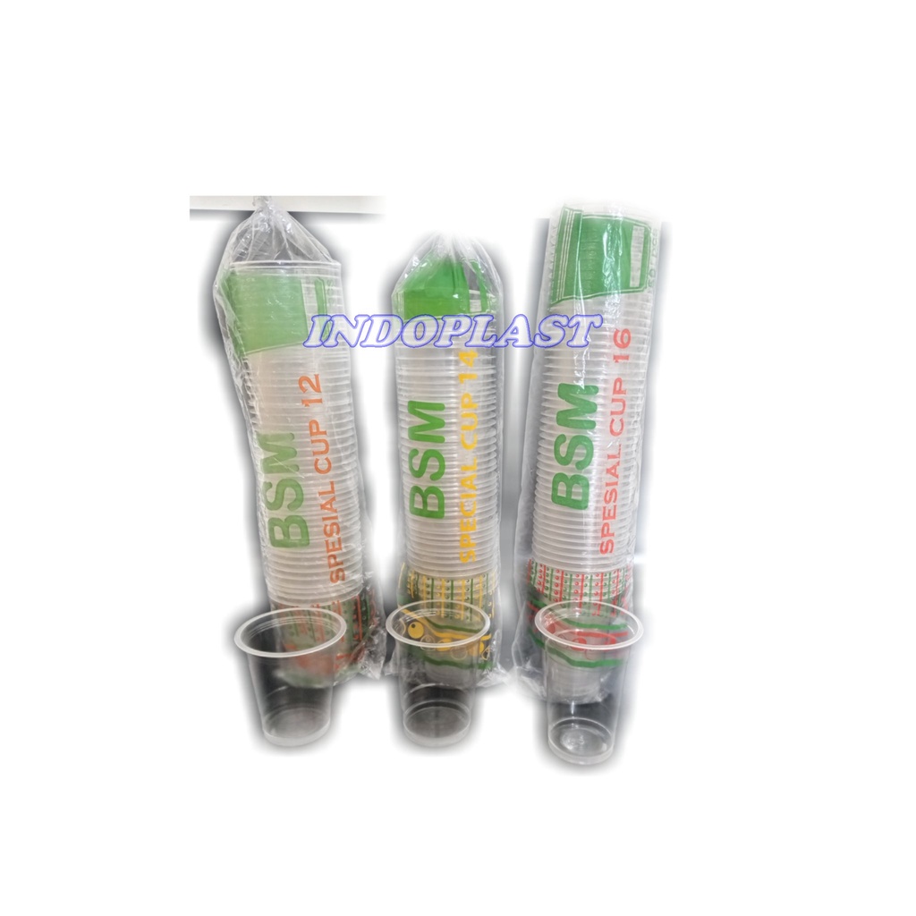 Cup Plastik/Cup Gelas/Cup PopIce/BSM Cup isi 50pcs