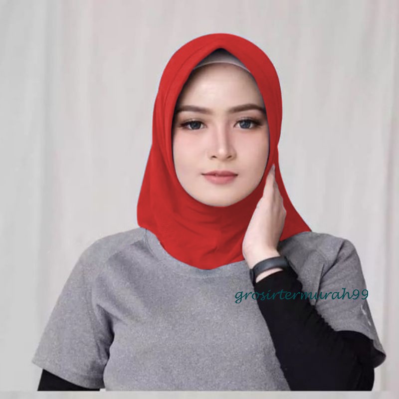 jilbab sport / kerudung  olahraga / hijab instan sport bahan jersey-VOLY-M.CERAH