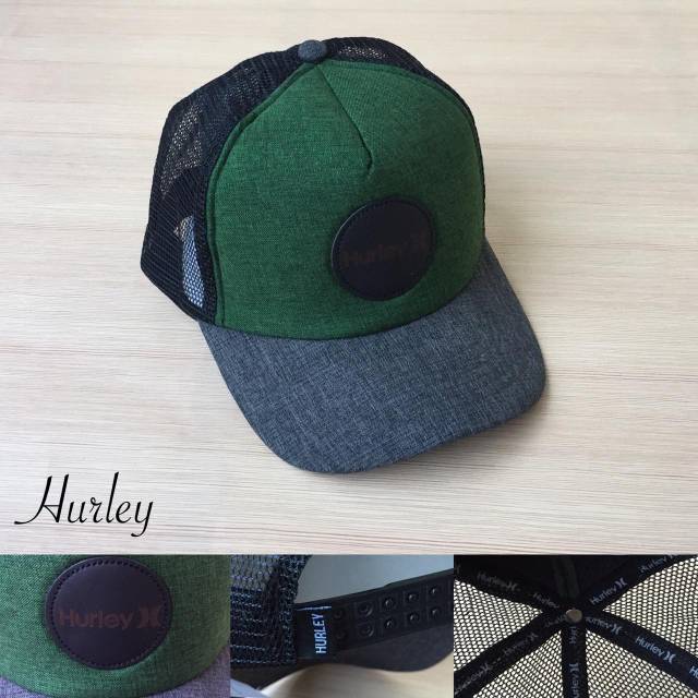 TOPI HURLEY TOPI JARING ORIGINAL LOGO DEPAN BAHAN POLYSTER
