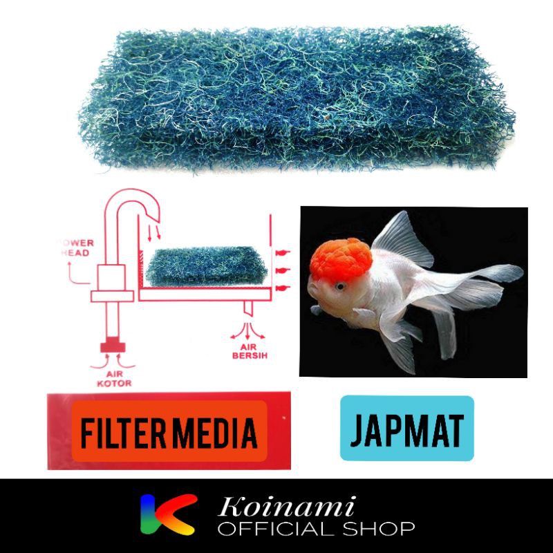 JAPMAT 10cm x 25cm / SARINGAN FITER AQUARIUM / KOLAM IKAN