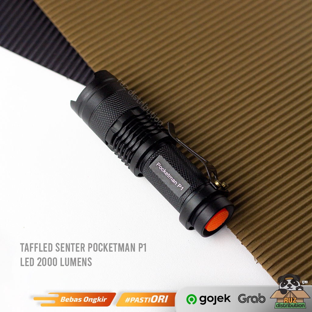 TaffLED Senter LED 2000 Lumens Pocketman P1 - Waterproof