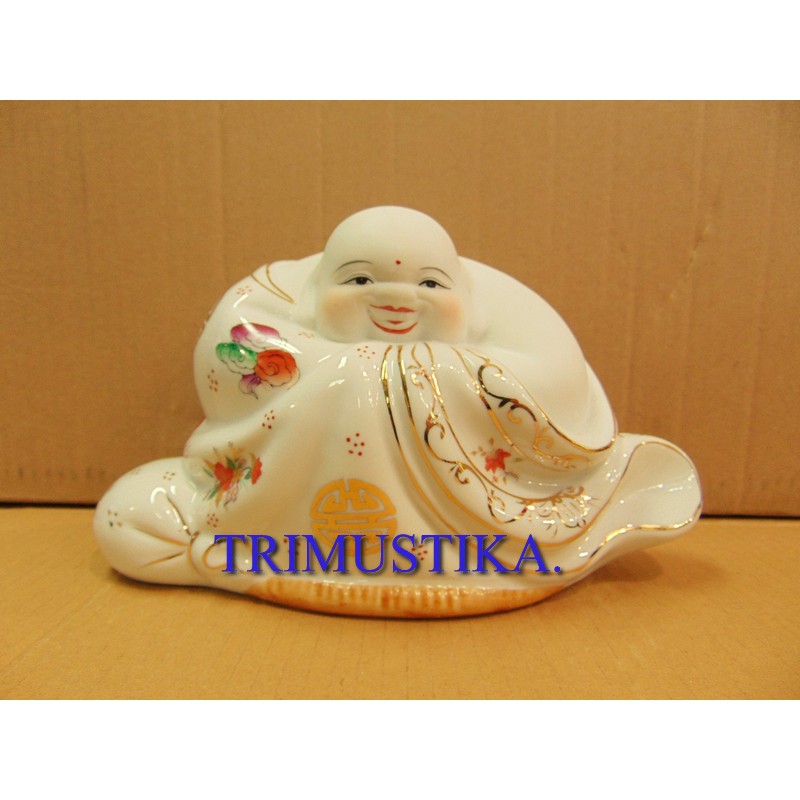 Patung Milefho / Buddha Maitreya /Budha Julaihut Keramik