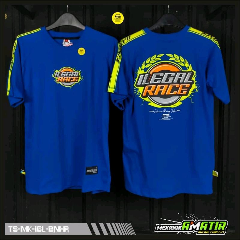 baju kaos distro Racing ilegal race original mekanik amatir