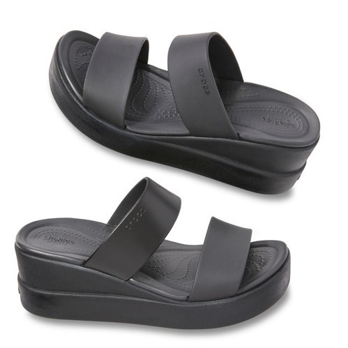 Crocs / Crocs Brooklyn Mid Wedge / Sandal Wedges / Sandal Crocs / Crocs Wanita / Crocs Wedges / Selop Wanita