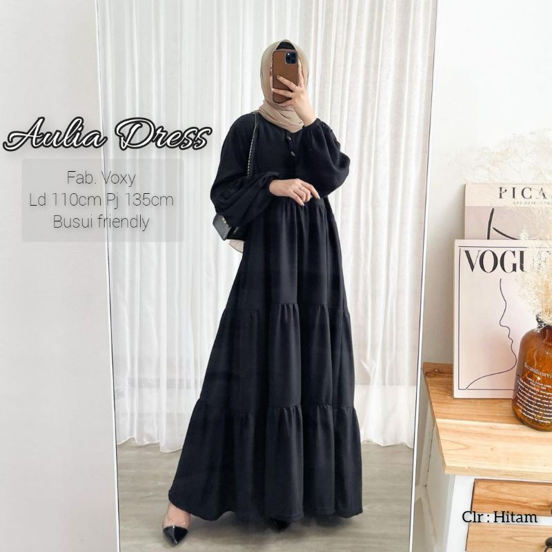 Aulia Dress / Dress rempel / Gamis rempel / Gamis Premium