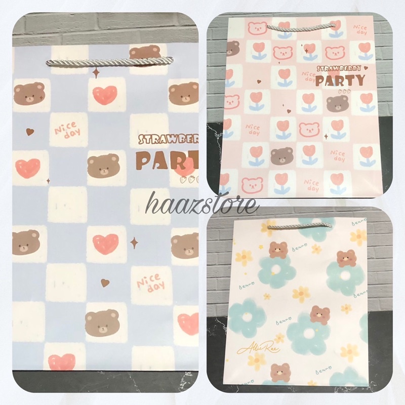 PAPER BAG PAPERBAG L MOTIF TAS KERTAS PERNIKAHAN KADO ULANG TAHUN ANAK DEWASA