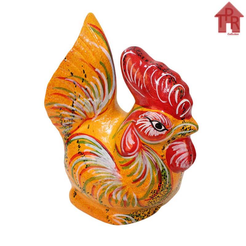 Gerabah | Celengan Ayam Tradisional Motif Burik T42 - L