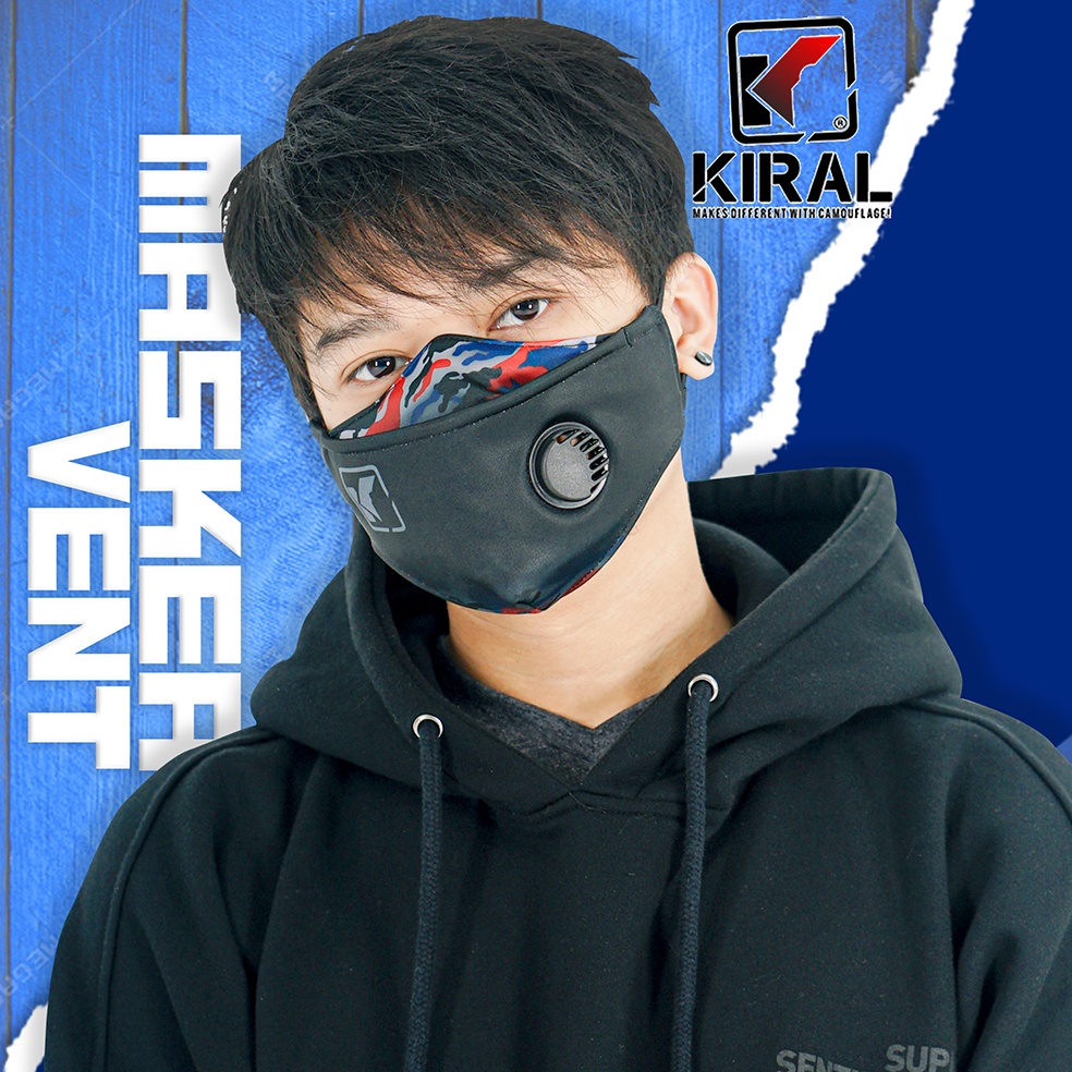 KIRAL Masker Keren Cowok Distro Kekinian Murah Premium Masker Camomask Terbaru Ventilator 4d 3d