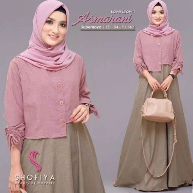 Asmarani dress baju gamis pakaian wanita fashion muslim