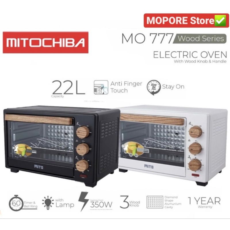 OVEN MITO HIT MO - 777 Elektrik OVEN Kapasitas 22L NEW Handle WOOD series