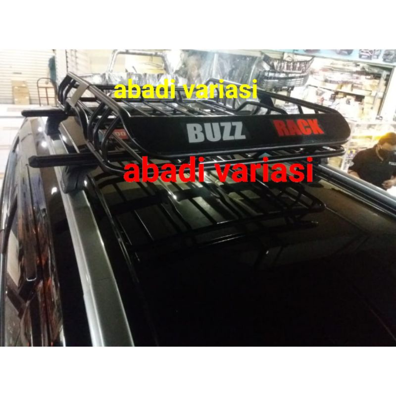 PAKET CROSS BAR JEPIT ROOF RAIL+BUZZ RACK ALL NEW PAJERO 2016-2022