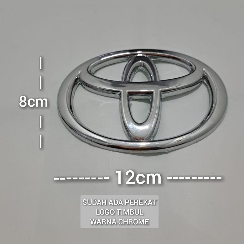 logo toyota emblem mobil untuk avanza 2004 sampai 2011 bagian grill depan tanpa dudukan breket