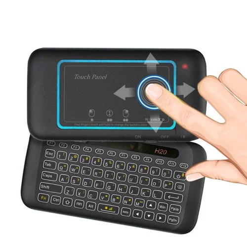 H20 2.4G Double-sided Mini Wireless Keyboard Full-screen Touch Panel