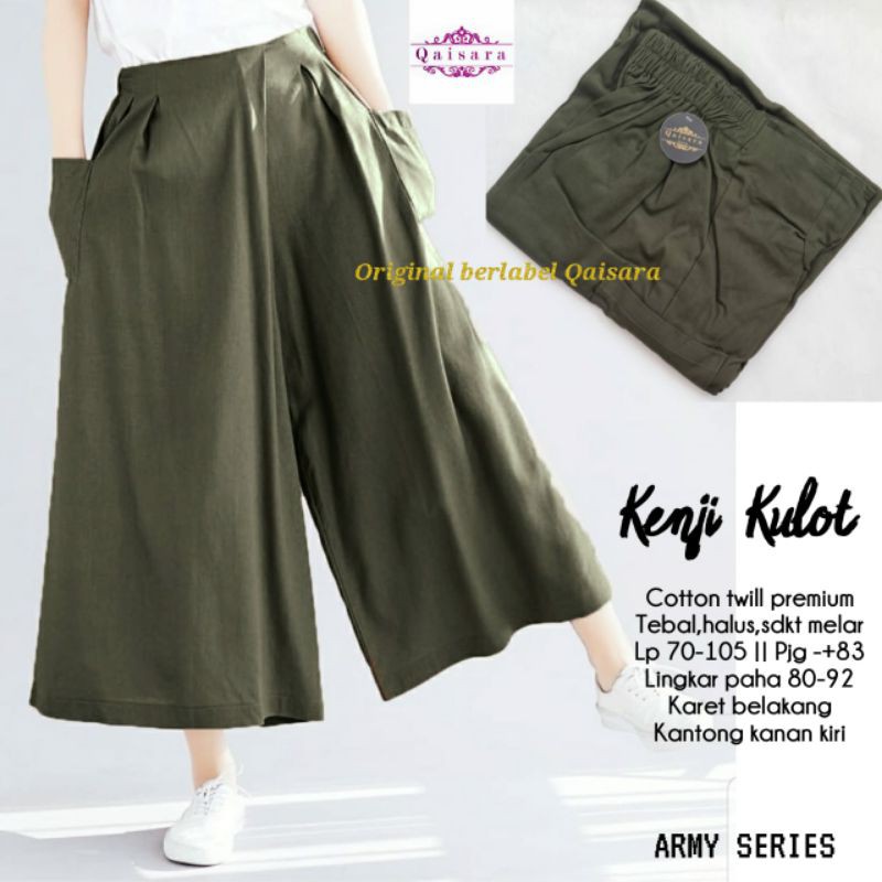 CELANA KULOT WANITA KANJI KATUN TWILL LP 70-105 Bahan Premium Model Remaja Kekinian