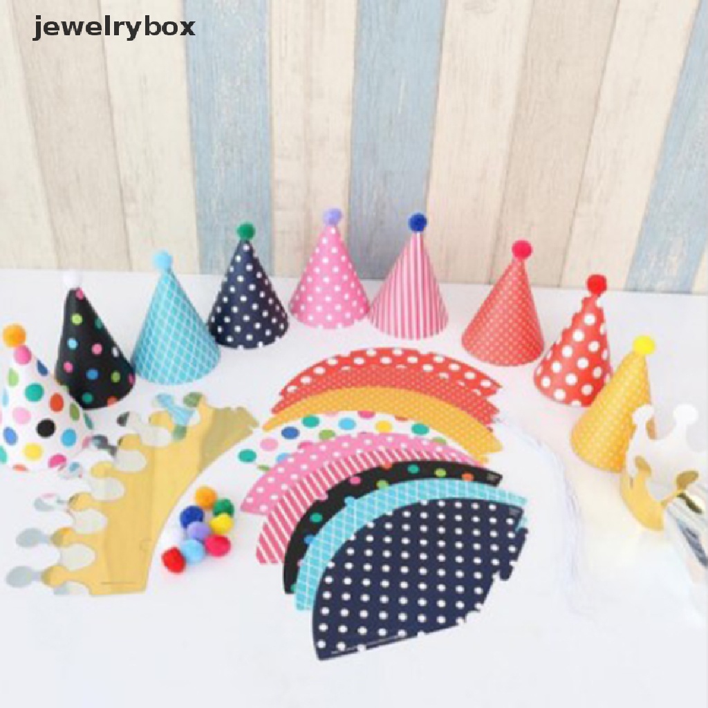 11 Pcs / set Topi Pesta Ulang Tahun Motif Polkadot Untuk Bayi