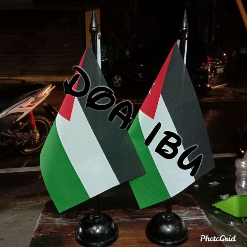 

best seller tiang kayu meja+bendera YORDANIA ready stock