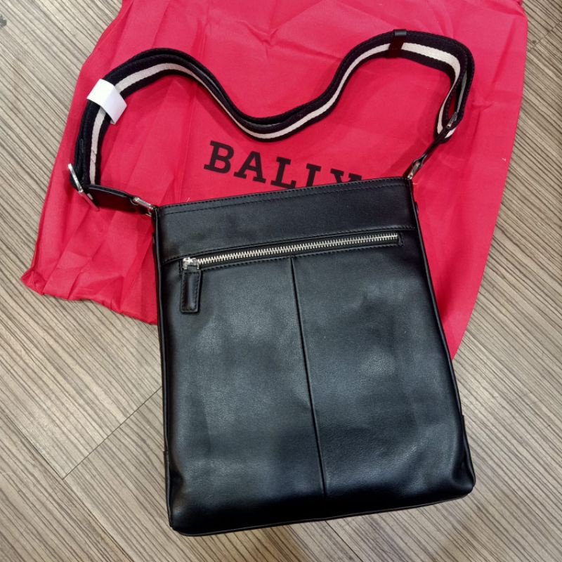 Tas Selempang Bally List Black White Crossbody Bag Super Mirror Quality