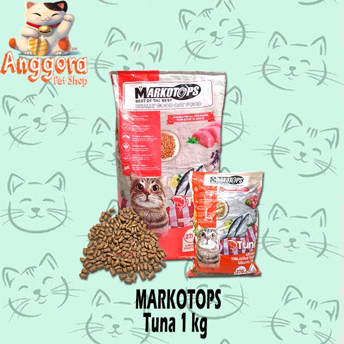 Makanan kucing Markotops 1kg adult Dry food