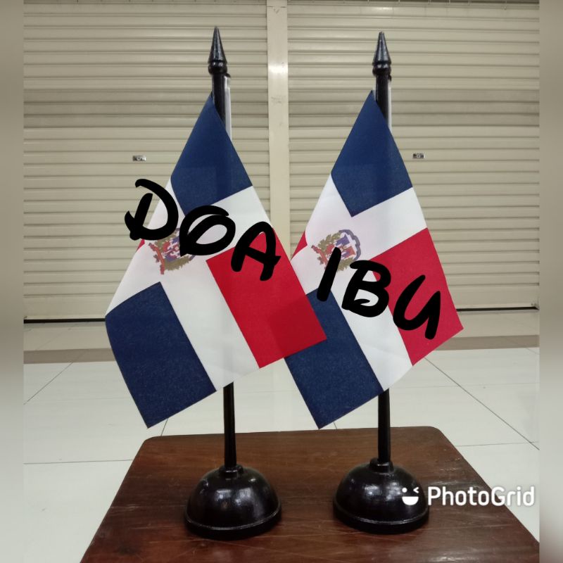 

best seller tiang kayu meja+bendera REPUBLIK DOMINIKA ready stock