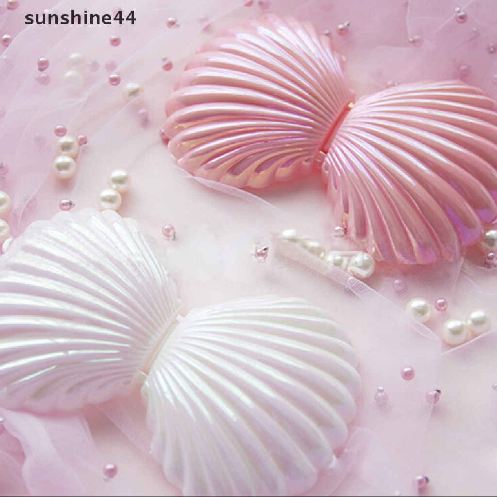 Sunshine Kotak Organizer Perhiasan Cincin / Kalung / Anting Bentuk Kerang Untuk Hadiah