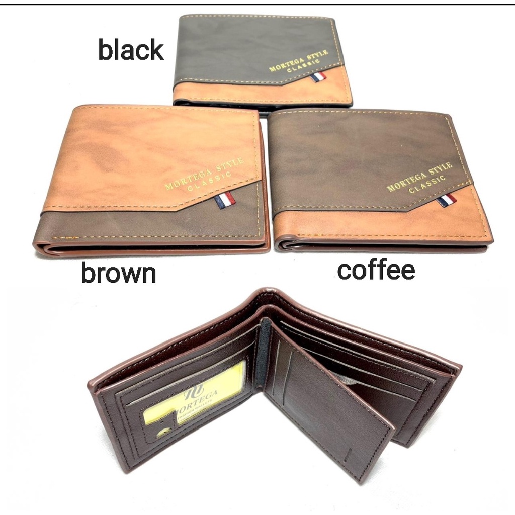 Dompet Lipat Pria Dompet Kulit PU import kualitas Premium