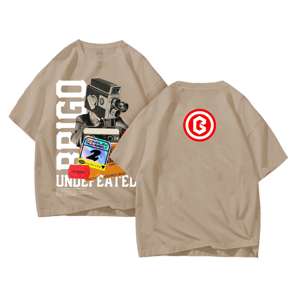 Kaos Oversize Print DTF UNDIFEATED FRONT II BRIGO Kaos Oversize II Kaos Jumbo Size Pria &amp; Wanita