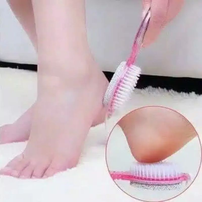 `ღ´ PHINKL `ღ´ Sikat Kaki 4in1 Batu Apung penghalus tumit mengatasi kaki kasar kering kusam mata ikan