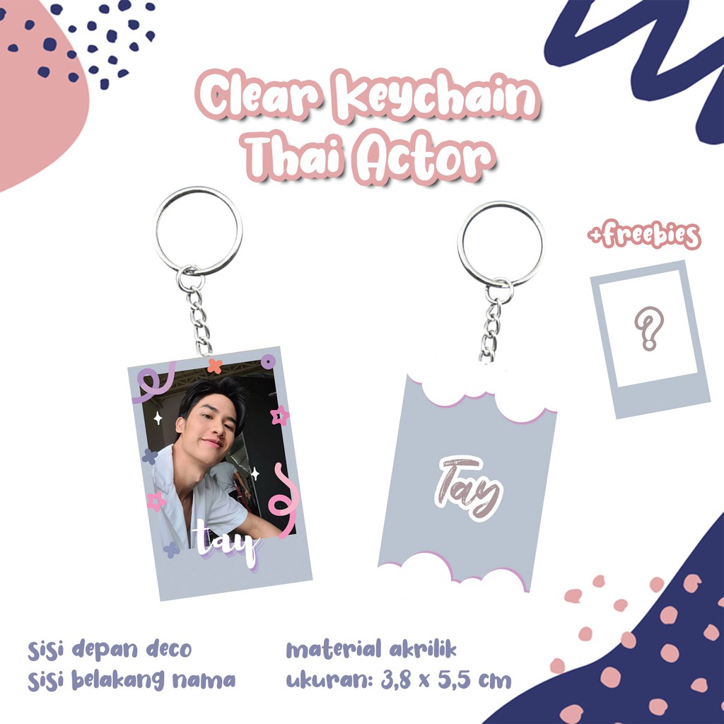 Clear keychain thai actor gantungan kunci
