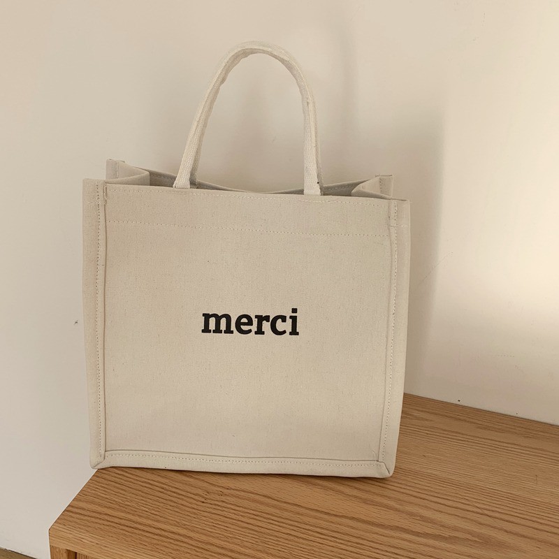 Merci Shoulder Bag Top Handle Tas Bahu vintage korean-Merci Cream muda