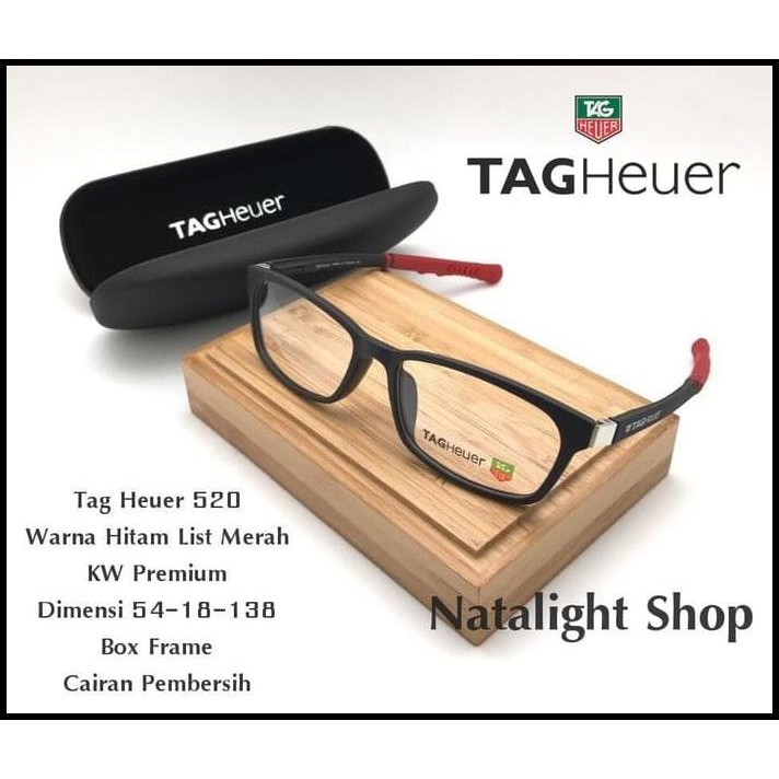 PROMO FRAME KACA MATA PRIA TAG HEUER 520 PREMIUM ELEGAN MEWAH