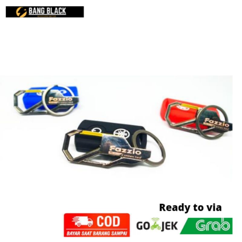 paket gantungan kunci keyles Fazio dan silikon remote case Yamaha FAZIO