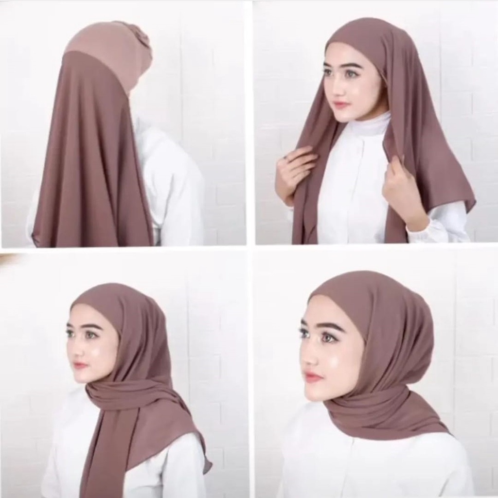 HELEN_SHOP86 HIJAB SEGI EMPAT INSTAN 2IN1 PLUS INNER / SEGITIGA INSTAN 2IN1 INNER / SEGITIGA INNER /JILBAB INER CERUTY BABYDOLL