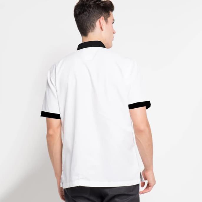 Vm Kemeja Koko Krah Shanghai Pendek Putih - Putih, M