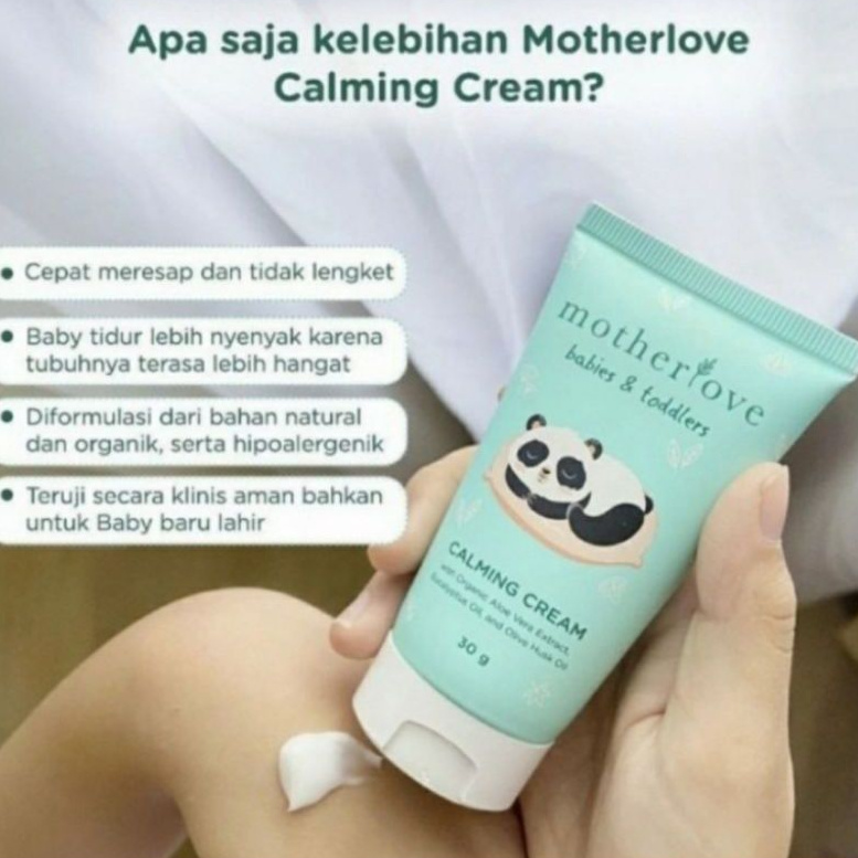 MOTHERLOVE Baby Calming Cream 30gr Telon Balm Organik Krim Penghangat Bayi