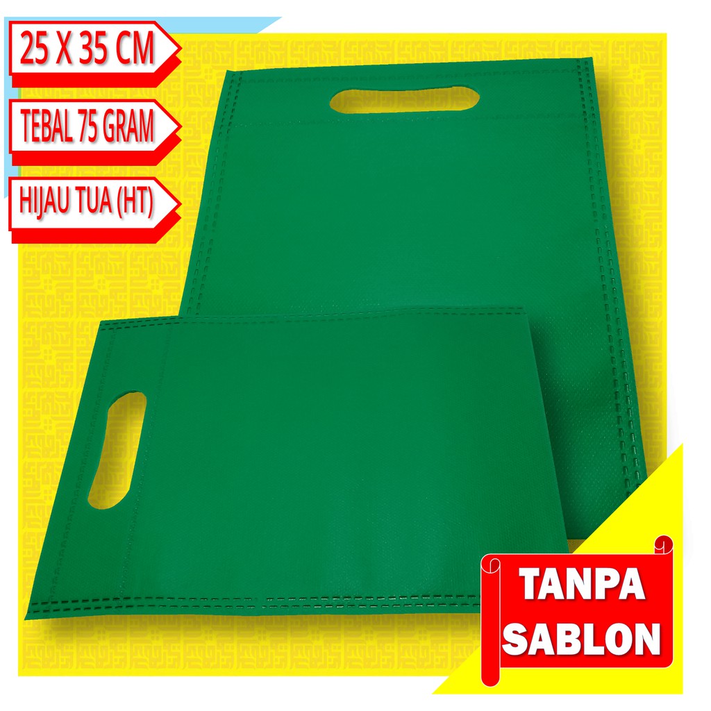 

Tas Spunbond Model Plong 25 x 35 CM Warna Hijau Tua (HT)