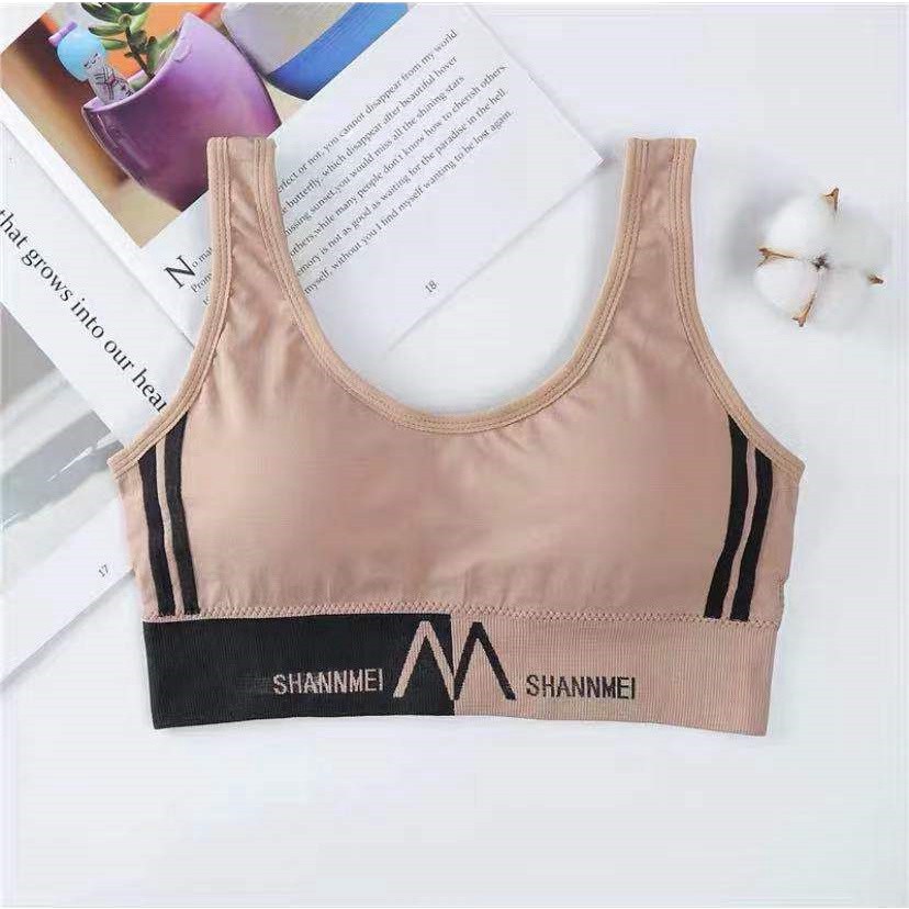 GO! BR468 BH Sport Bra SHANMEI 2 GARIS Push Up Gym Fitness Joging Yoga PakaianDalam Olahraga