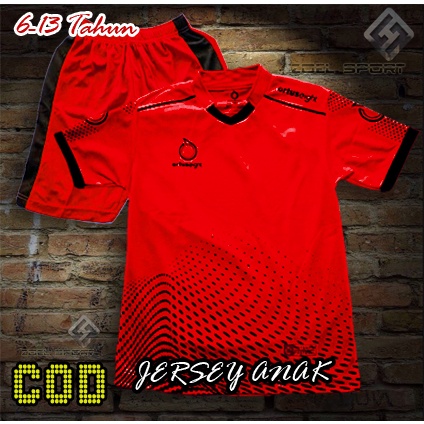 ( COD ) Baju stelan anak kaos olahraga anak sd smp / baju futsal u6-13 tahun