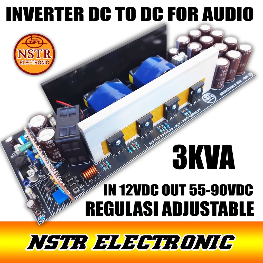 INVERTER DC TO DC 3KVA REGULASI ADJUST 60V-90V