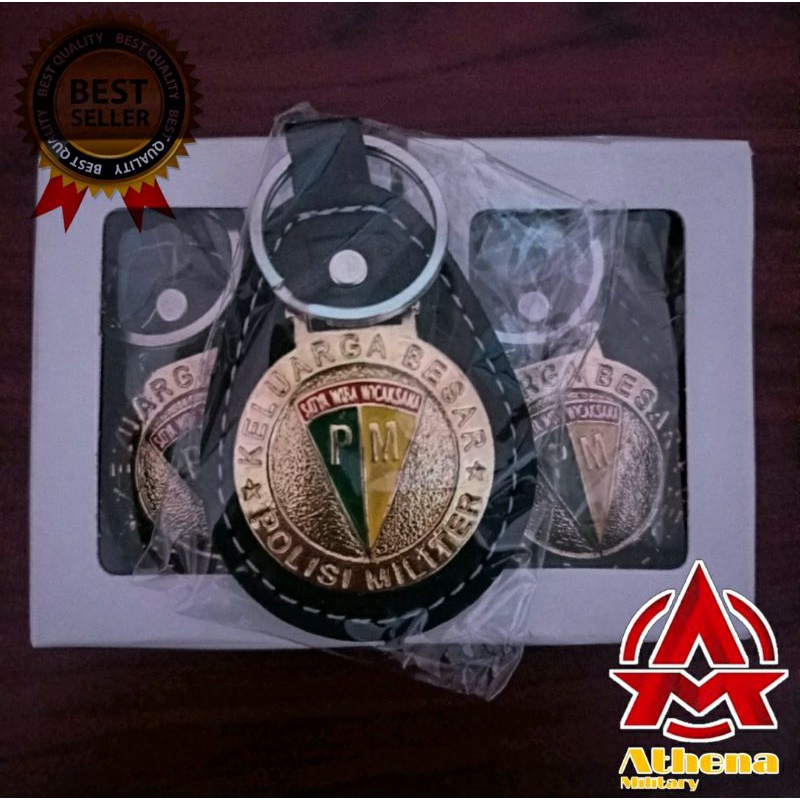 Gantungan kunci cor PM | Keychain logam Polisi Militer